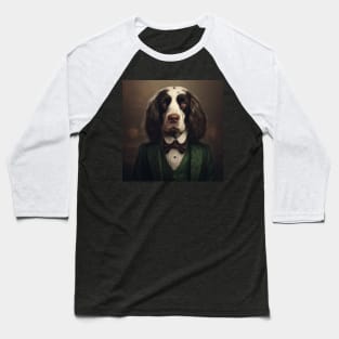 English Springer Spaniel Dog in Suit Baseball T-Shirt